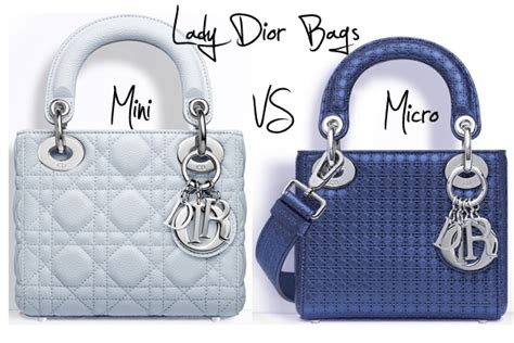 lady dior mini vs micro|Designer' Bags .